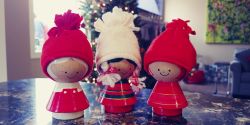 Gram had fun stuff. Christmas Wooden Dolls