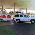 The contents of our two-and-a-half years on the road. uhaul trailer roadtrip Zion