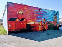 Tulip Time mural in Holland, Michigan. holland mi tulip time mural