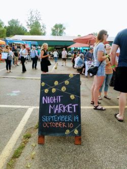 Kalamazoo Farmers Market night market sign