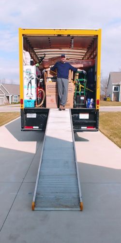 Honestly, packing and moving is so much work. packing penske truck ramp