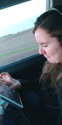 A great traveler and co-pilot. daughter roadtrip vehicle