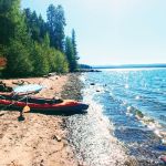 Ponderosa State Park beach and a snack. ponderosa beach payette lake